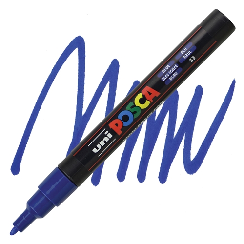 Marker FINE obli vrh POSCA PLAVI 0.9–1.3 mm PC-3M