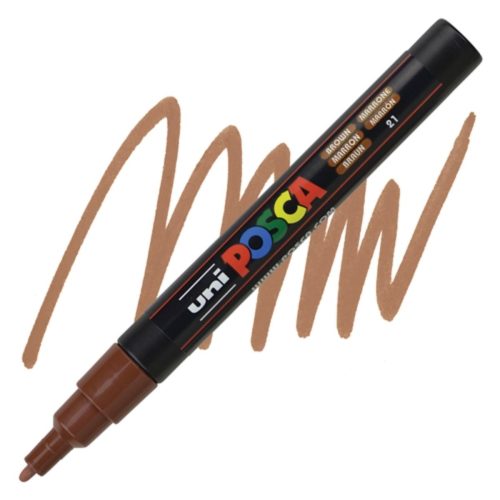 Marker FINE obli vrh POSCA BRAON 0.9–1.3 mm PC-3M
