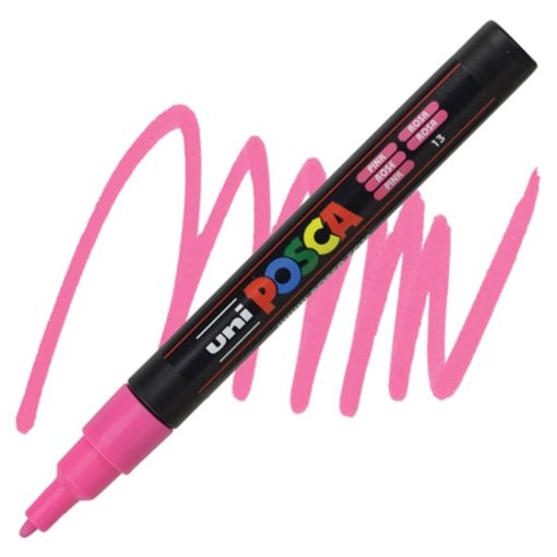 Marker FINE obli vrh POSCA ROZE 0.9–1.3 mm PC-3M