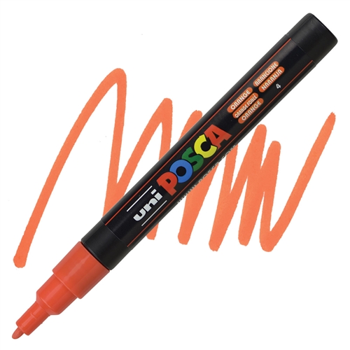Marker FINE obli vrh POSCA NARANDŽASTI 0.9–1.3 mm PC-3M