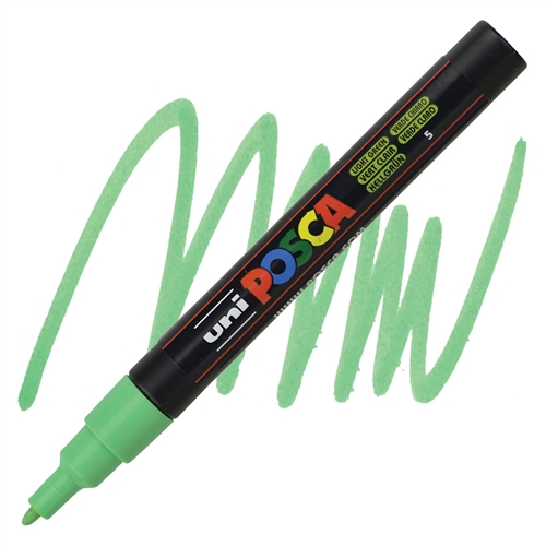 Marker FINE obli vrh POSCA SVETLO ZELENI 0.9–1.3 mm PC-3M