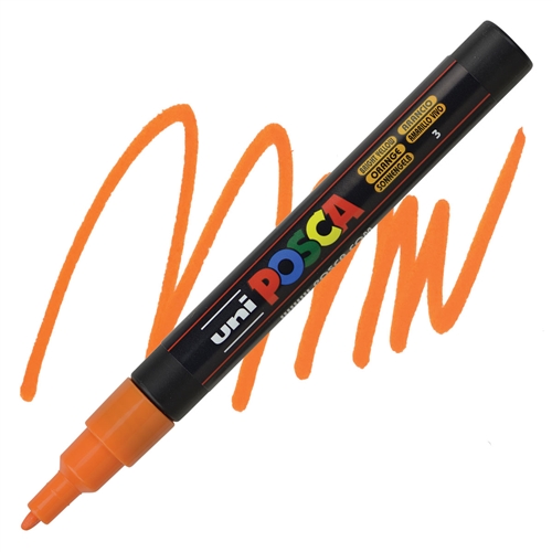Marker FINE obli vrh POSCA JARKO ŽUTI 0.9–1.3 mm PC-3M