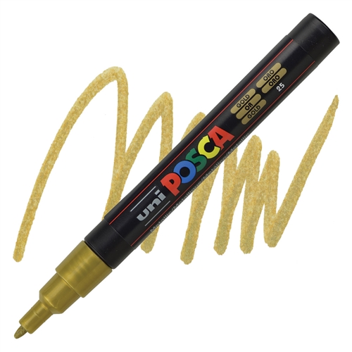 Marker FINE obli vrh POSCA ZLATNI 0.9–1.3 mm PC-3M