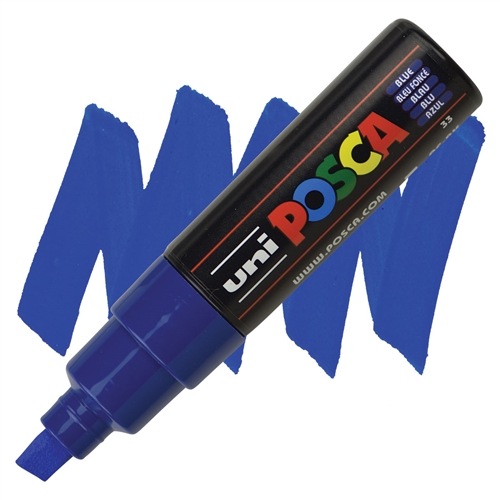 Marker kosi vrh POSCA PLAVI 8mm PC-8K