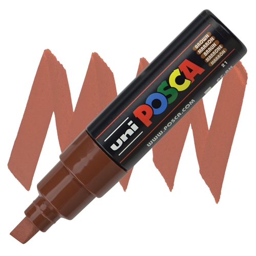 Marker kosi vrh POSCA BRAON 8mm PC-8K