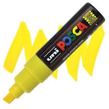 Marker kosi vrh POSCA ŽUTI 8mm PC-8K