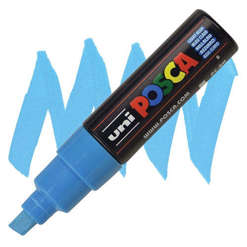 Marker kosi vrh POSCA SVETLO PLAVI 8mm PC-8K
