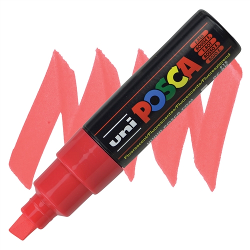 Marker kosi vrh POSCA FLUO CRVENI 8mm PC-8K