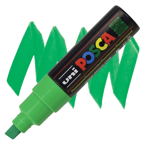 Marker kosi vrh POSCA FLUO ZELENA 8mm PC-8K