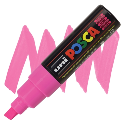 Marker kosi vrh POSCA FLUO ROZE 8mm PC-8K