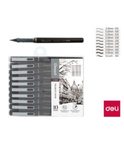 Pigment lineri EC393 0.15-0.55mm + brush B5, Dmast-Pebeo