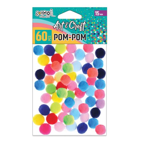 Kreativni pribor DEKORATIVNI POM-POM Fi15mm 1/60 SC1992