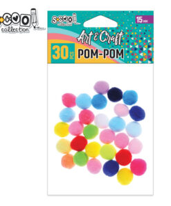 Kreativni pribor DEKORATIVNI POM-POM Fi15mm 1/30 SC1993