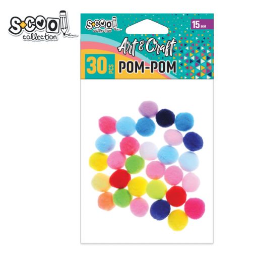 Kreativni pribor DEKORATIVNI POM-POM Fi15mm 1/30 SC1993