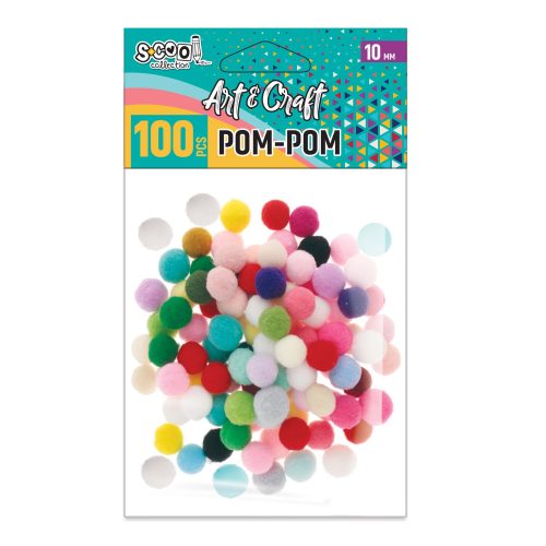 Kreativni pribor DEKORATIVNI POM-POM Fi10mm 1/100 SC1990