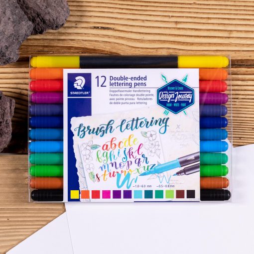 Set dvostrukih lettering brush flomastera, 12 boja STAEDTLER® 3004 - Image 3