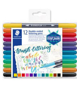 Set dvostrukih lettering brush flomastera, 12 boja STAEDTLER® 3004