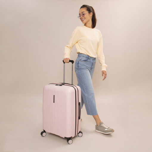 Kofer srednji PROŠIRIVI 45x65x27/30cm Brooklyn 70/77,8 l-3,4 kg roze Gabol - Slika 11