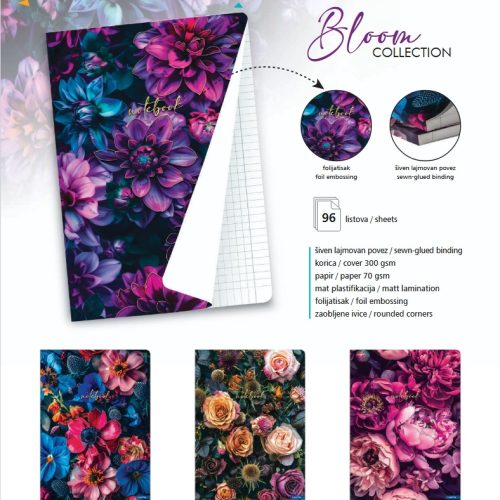 Sveska A5 Dikto 96L BLOOM Collection Lastva