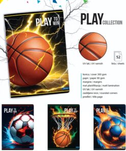 Sveska A4 LATAJN mp 52lista PLAY TO WIN margine, Lastva