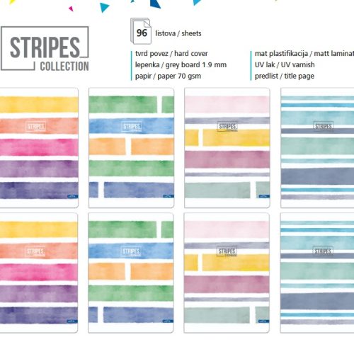 Sveska TP A4 Dikto 96L STRIPES Collection Lastva