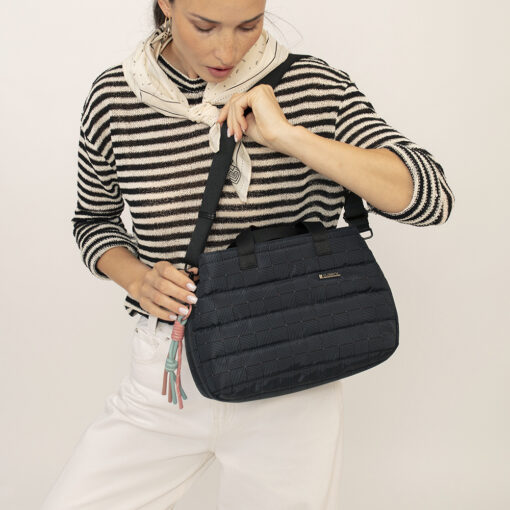 Torba na rame ženska 30x22x13 cm Hanae crna Gabol - Image 8