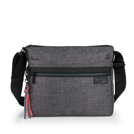 Torba na rame ženska 30x24x11 cm Shani siva Gabol