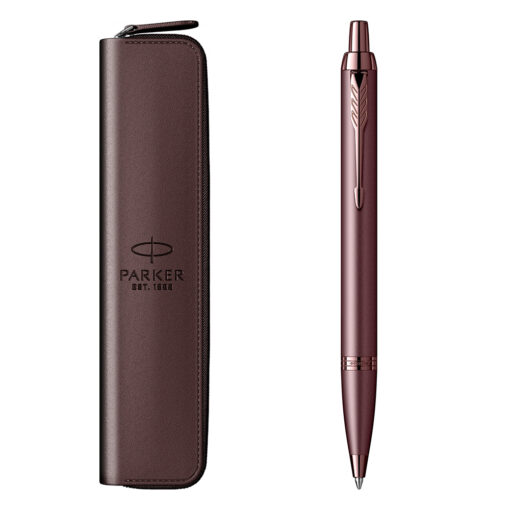 Parker poklon set IM BURGUNDY Hemijska olovka + futrola