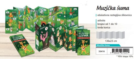 Edukativna rastegljiva slikovnica Muzička Šuma Lastva - Slika 2