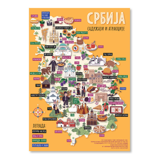 Greb-Greb piktografska mapa Srbije (ćirilica) Magic Map - Slika 4