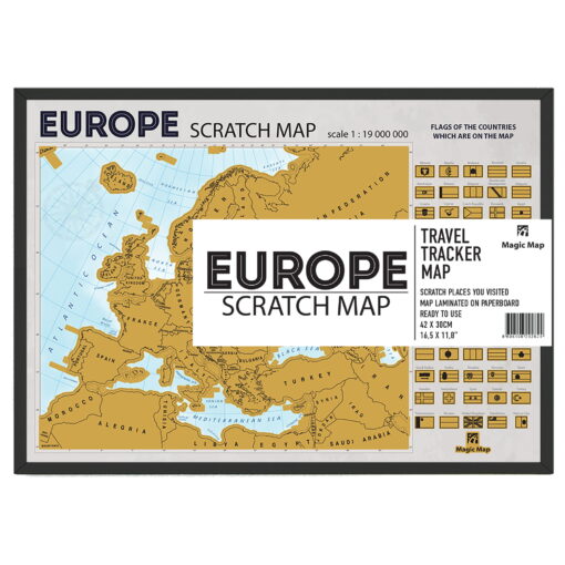 Greb-Greb mapa EVROPA (na engleskom) 21X42cm Magic Map - Slika 8