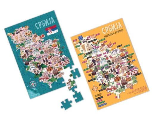 Piktografske slagalice pazl mapa Srbije (ćirilica) Magic Map - Slika 2