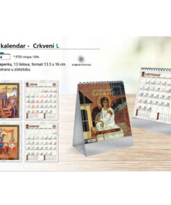 Stoni kalendar CRKVENI L 2026 godina