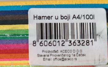 Hamer papir U BOJI A3 220gr/m² 1/100 Aceco - Slika 2